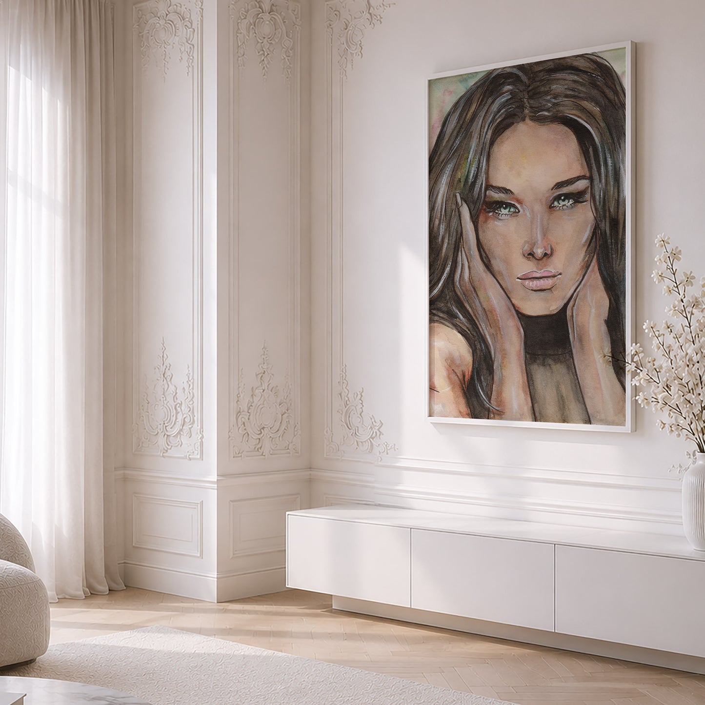 Carla Bruni. Museum Framed Print