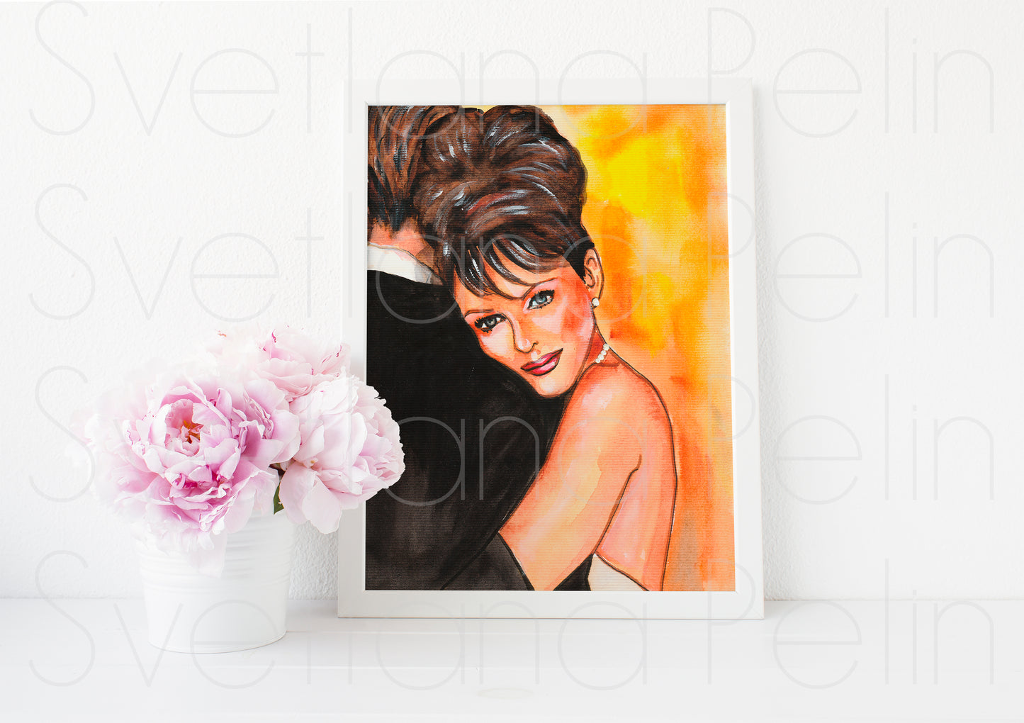 Elizabeth Hurley, ART PRINT Signed by Artist