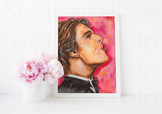Tom Cruise, ART PRINT Signed by Artist