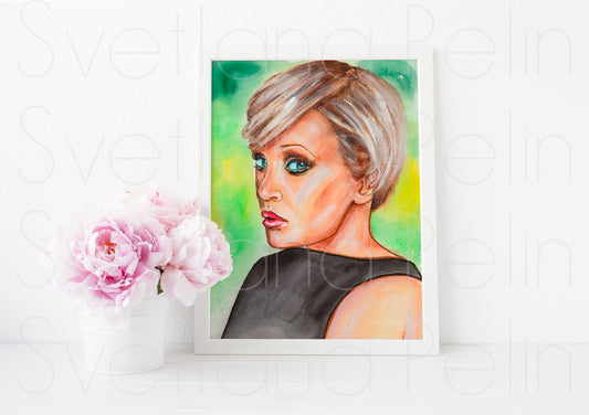 Patricia Kaas, ART PRINT Signed by Artist