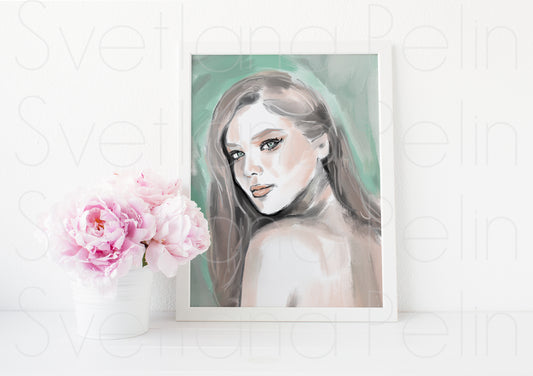 Ornella Muti, ART PRINT Signed by Artist