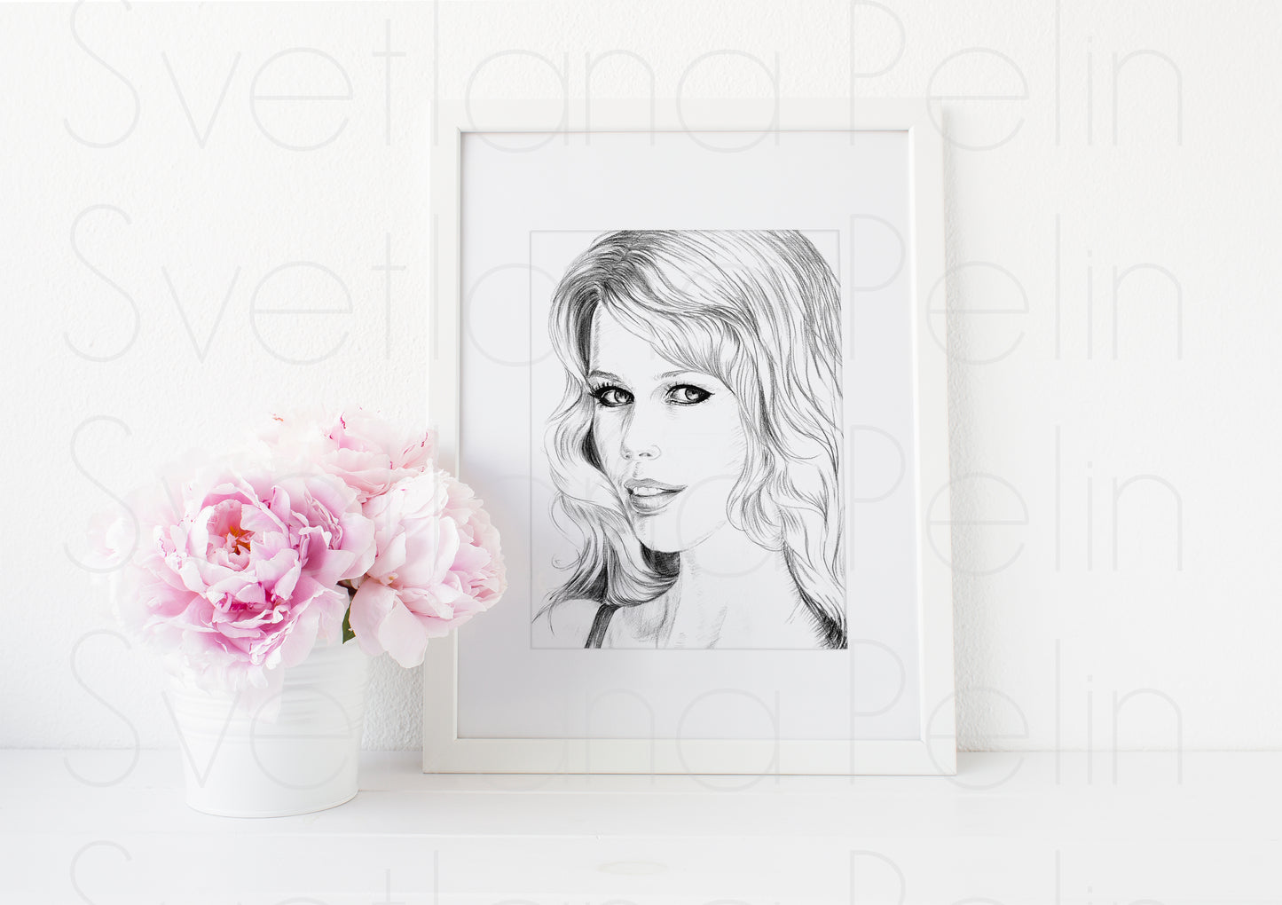 Claudia Schiffer, ART PRINT Signed by Artist