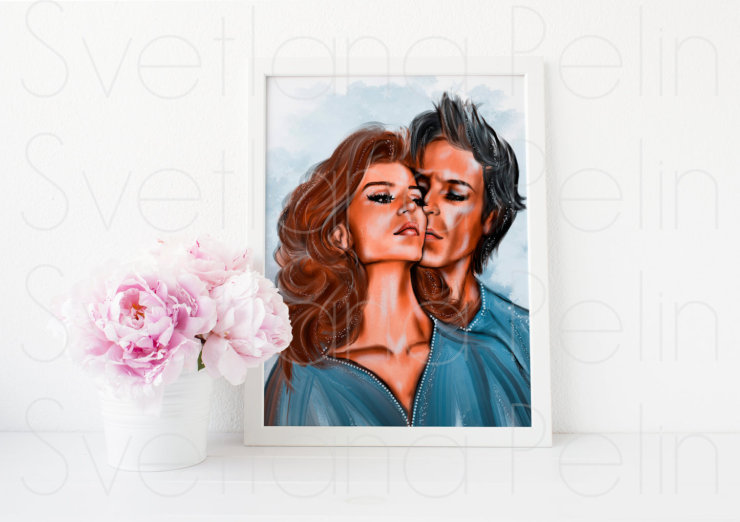 Richard Chamberlain, Rachel Ward, ART PRINT Signed by Artist