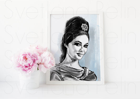 Claudia Cardinale, ART PRINT Signed by Artist