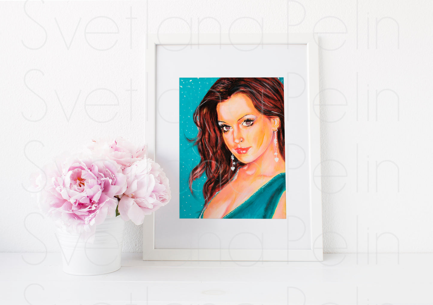 Anne Hathaway, ART PRINT Signed by Artist