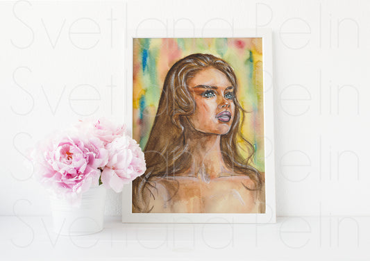 Brooke Shields, ART PRINT Signed by Artist