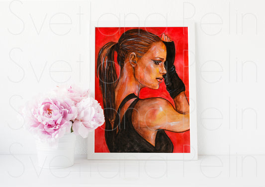 Jennifer Garner, ART PRINT Signed by Artist