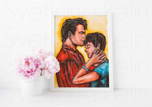 Demi Moore, Patrick Swayze, ART PRINT Signed by Artist