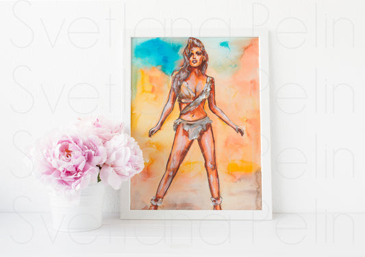 Raquel Welch, ART PRINT Signed by Artist