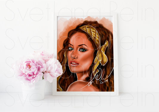 Olivia Wilde, ART PRINT Signed by Artist