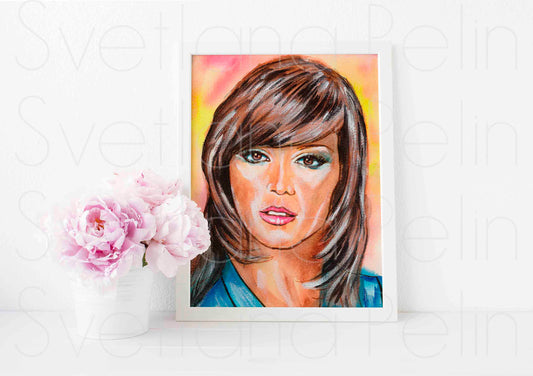 Victoria Principal, ART PRINT Signed by Artist