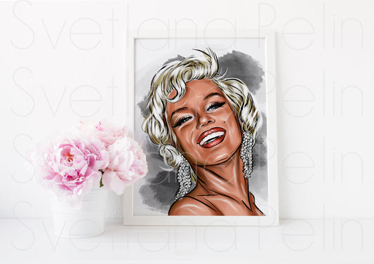 Marilyn Monroe, The Rose Tattoo premiere, ART PRINT Signed by Artist