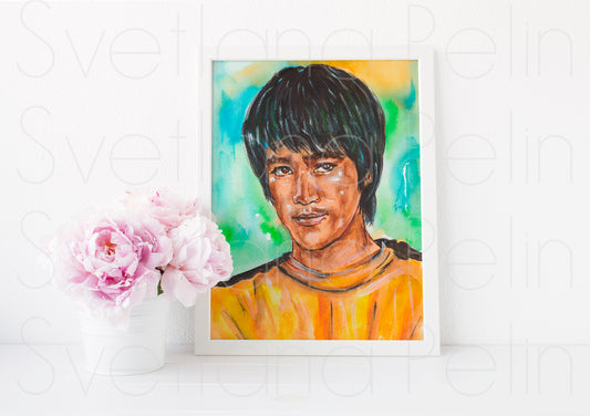 Bruce Lee, ART PRINT Signed by Artist