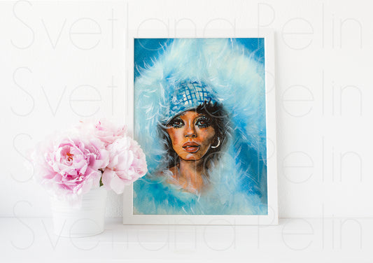 Diana Ross, ART PRINT Signed by Artist