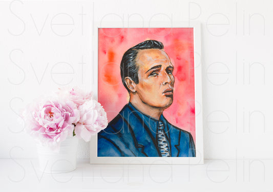 Marlon Brando, ART PRINT Signed by Artist