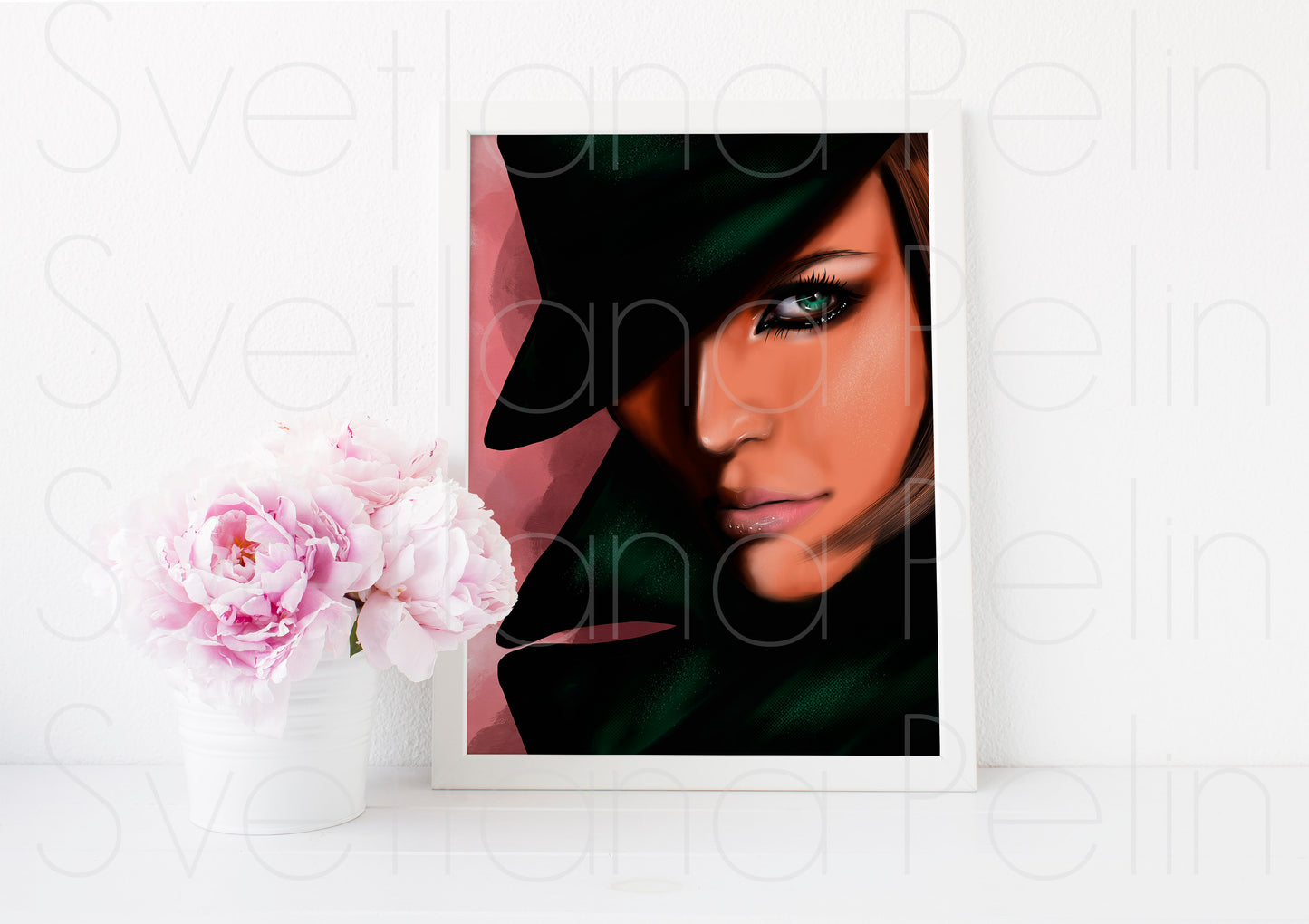 Elizabeth Hurley, ART PRINT Signed by Artist