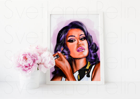 Yasmeen Ghauri, ART PRINT Signed by Artist