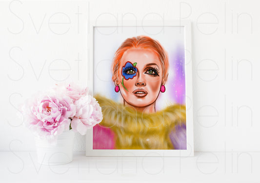 Julianne Moore, ART PRINT Signed by Artist