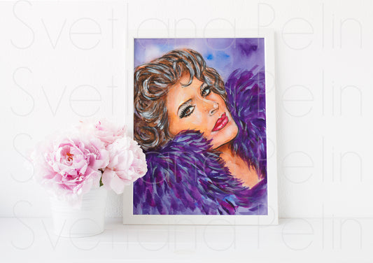 Fanny Ardant, ART PRINT Signed by Artist