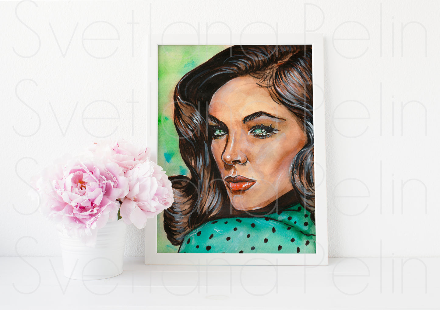 Lauren Bacall, ART PRINT Signed by Artist