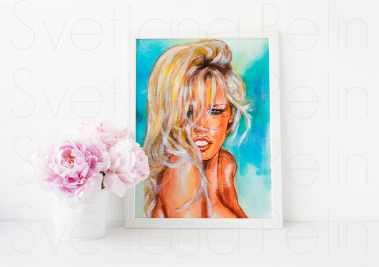 Pamela Anderson, ART PRINT Signed by Artist
