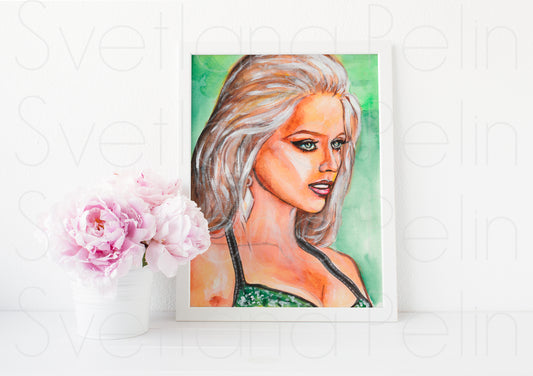 Amber Heard, ART PRINT Signed by Artist
