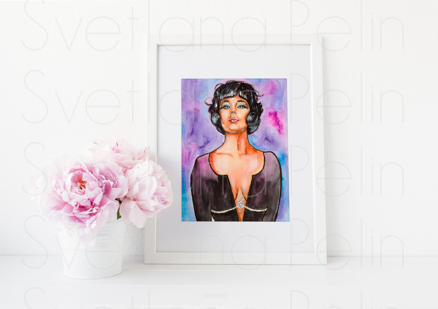 Elizabeth Taylor, Cleopatra, ART PRINT Signed by Artist