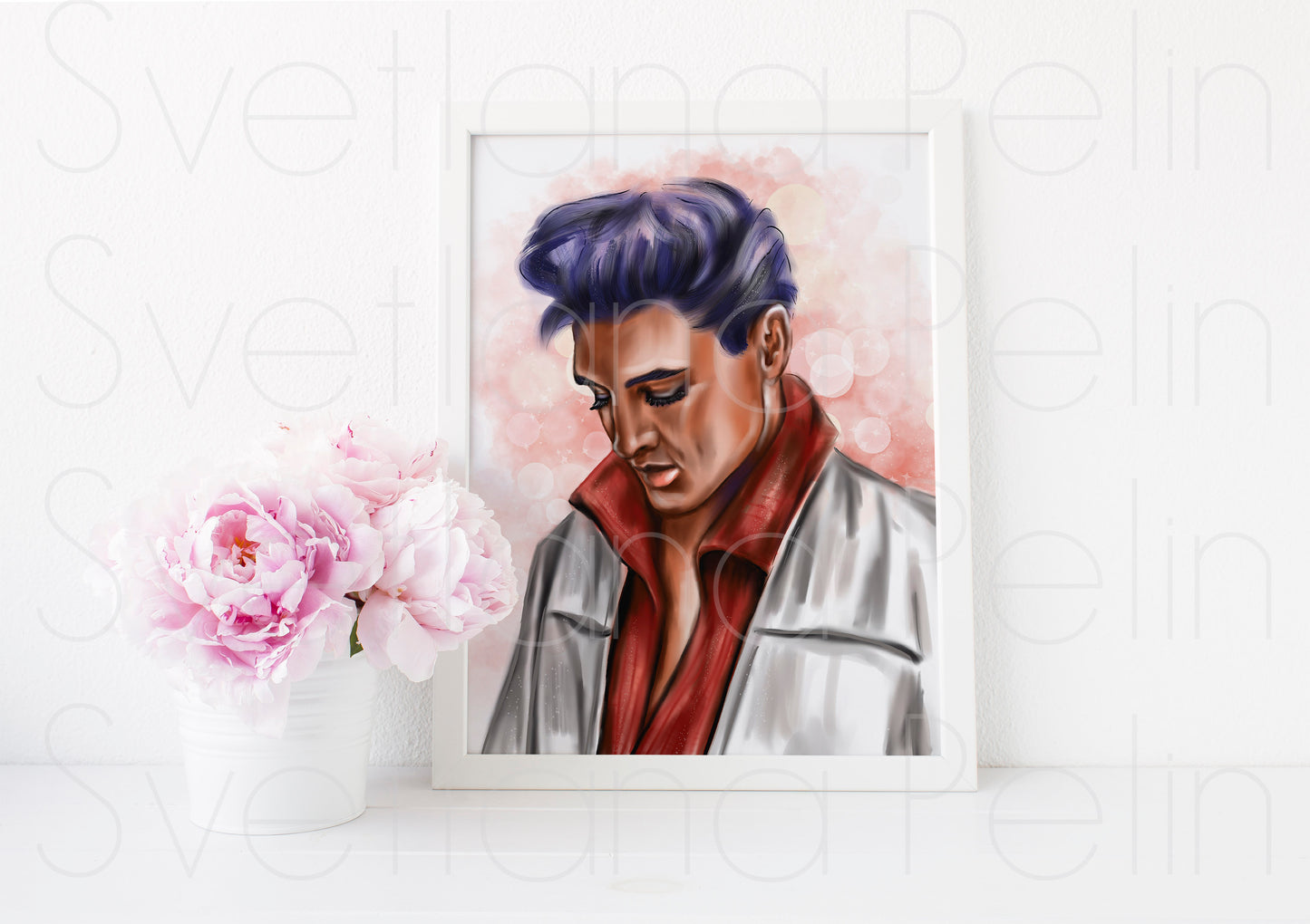 Elvis, ART PRINT Signed by Artist