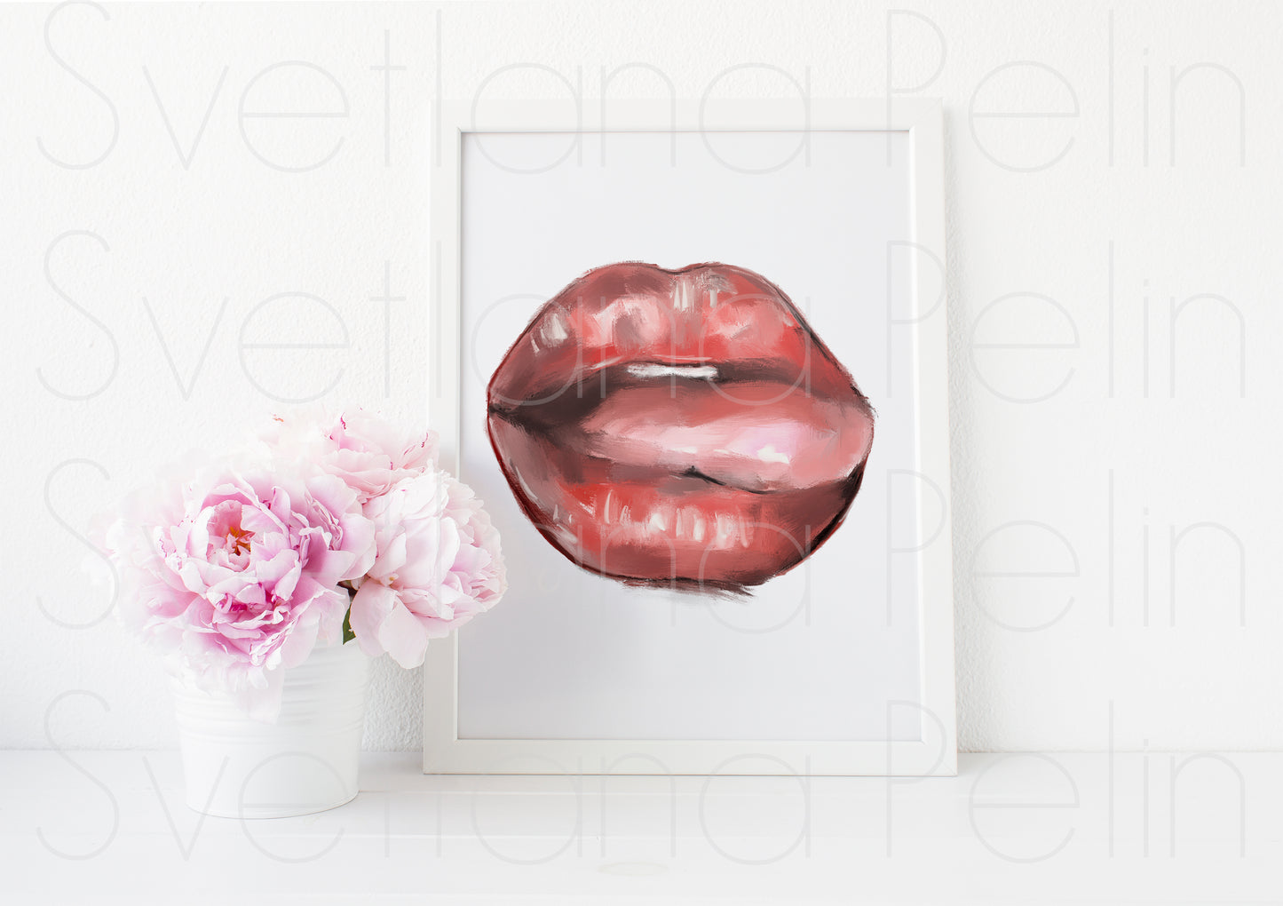 Lips, ART PRINT Signed by Artist