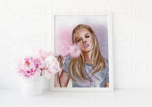 Alicia Silverstone, ART PRINT Signed by Artist