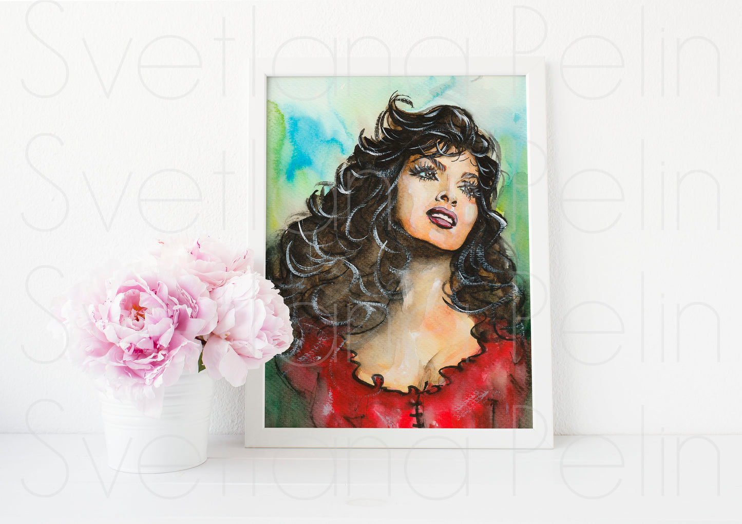 Gina Lollobrigida, Esmeralda, Notre-Dame de Paris, ART PRINT Signed by Artist