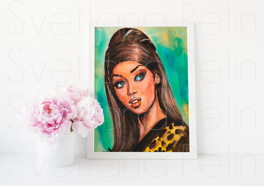 Tyra Banks, ART PRINT Signed by Artist