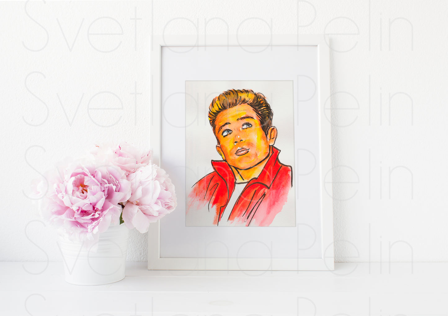 James Dean, JD, ART PRINT Signed by Artist