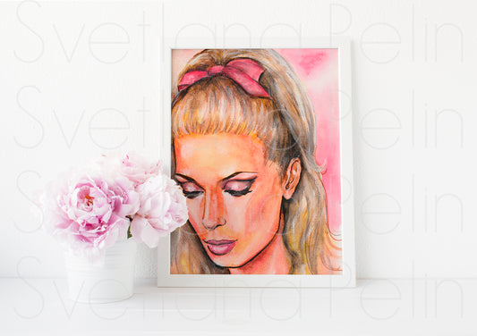 Catherine Deneuve, ART PRINT Signed by Artist