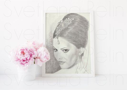 Claudia Cardinale, ART PRINT Signed by Artist