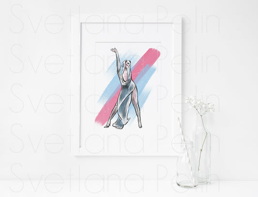 Kylie Minogue, KM,  ART PRINT Signed by Artist