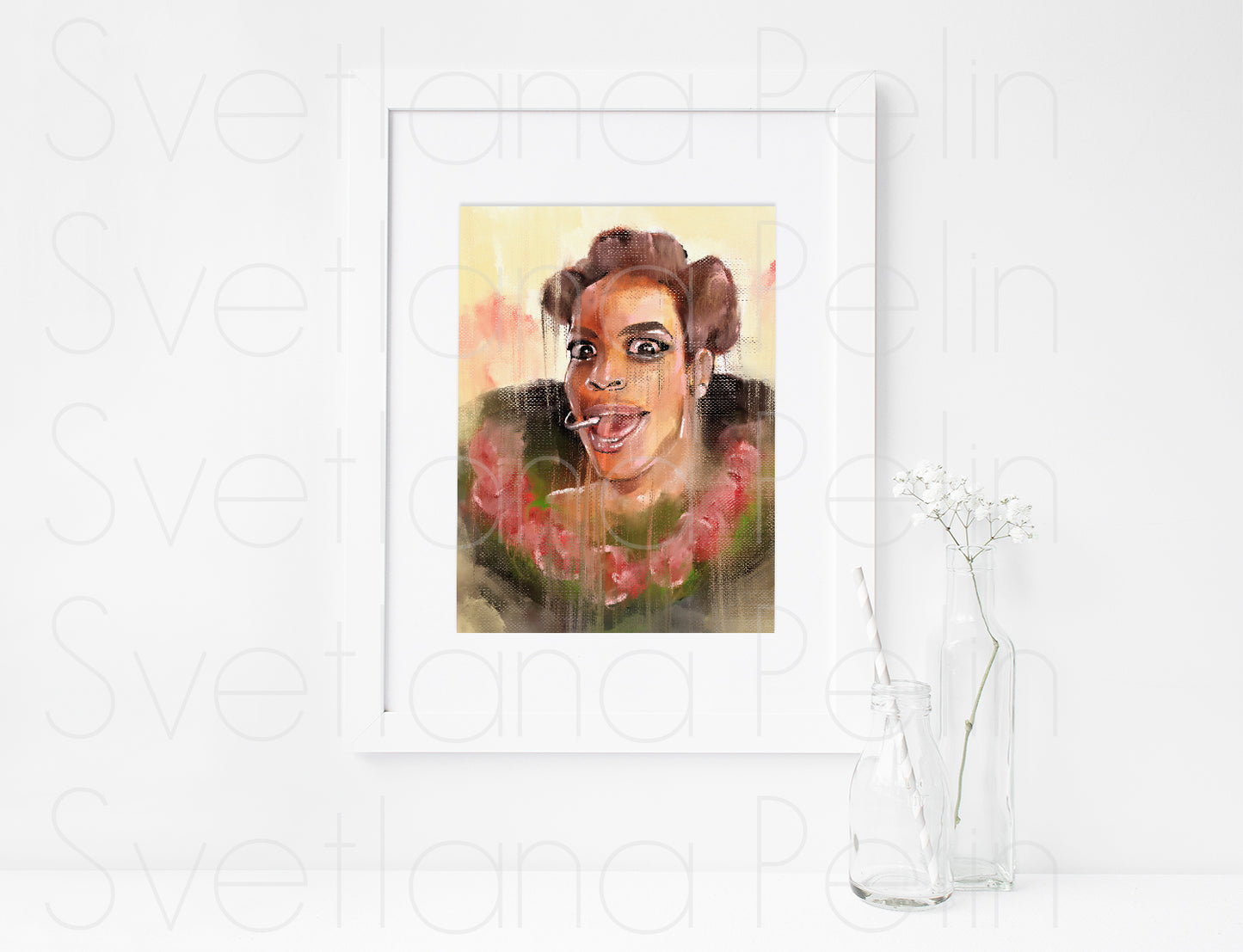 Chris Tucker as Ruby Rhod in The Fifth Element, ART PRINT Signed by Artist