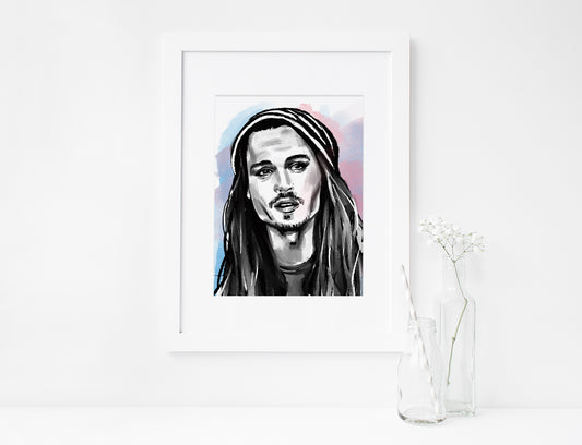 Johnny Depp, ART PRINT Signed by Artist