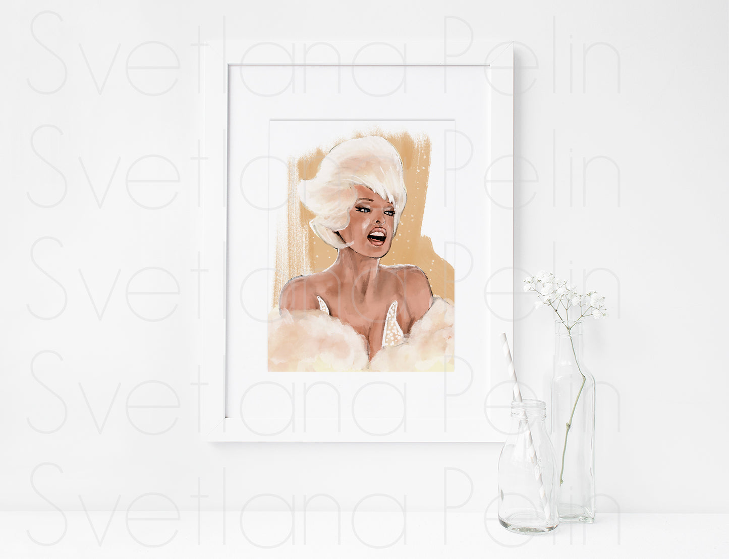 Linda Evangelista, ART PRINT Signed by Artist