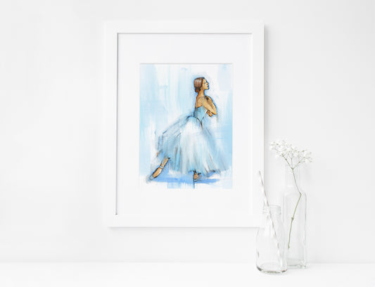 Ballerina, Ballet, ART PRINT Signed by Artist