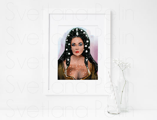 Elizabeth Taylor, ART PRINT Signed by Artist