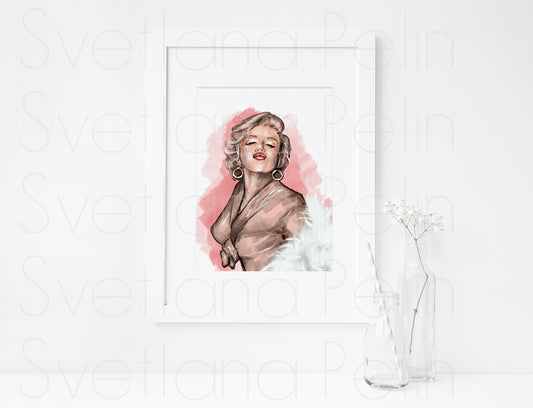 Marilyn Monroe, The Seven Year Itch, SYI, ART PRINT Signed by Artist