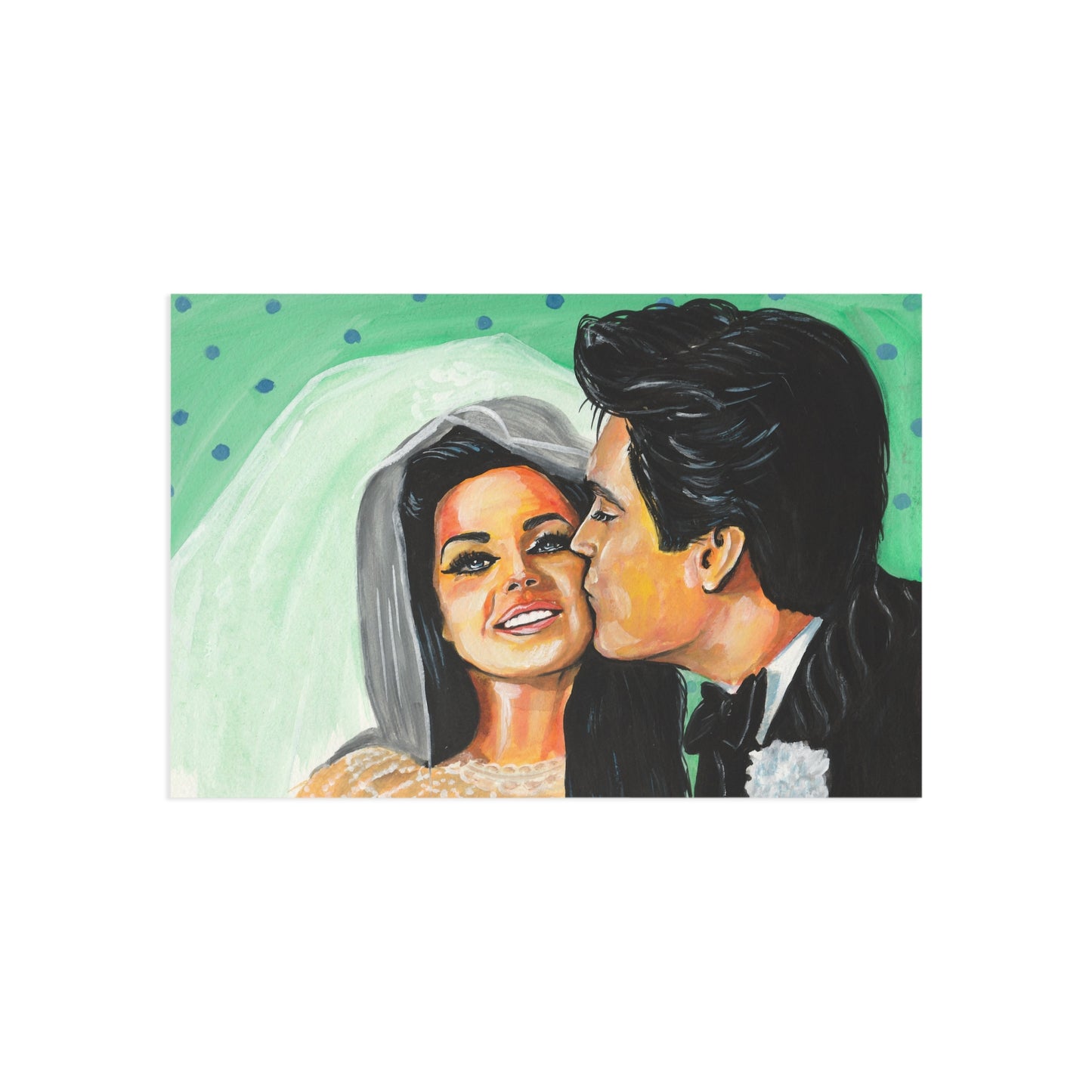 Elvis, Priscilla, Fine Art Postcards