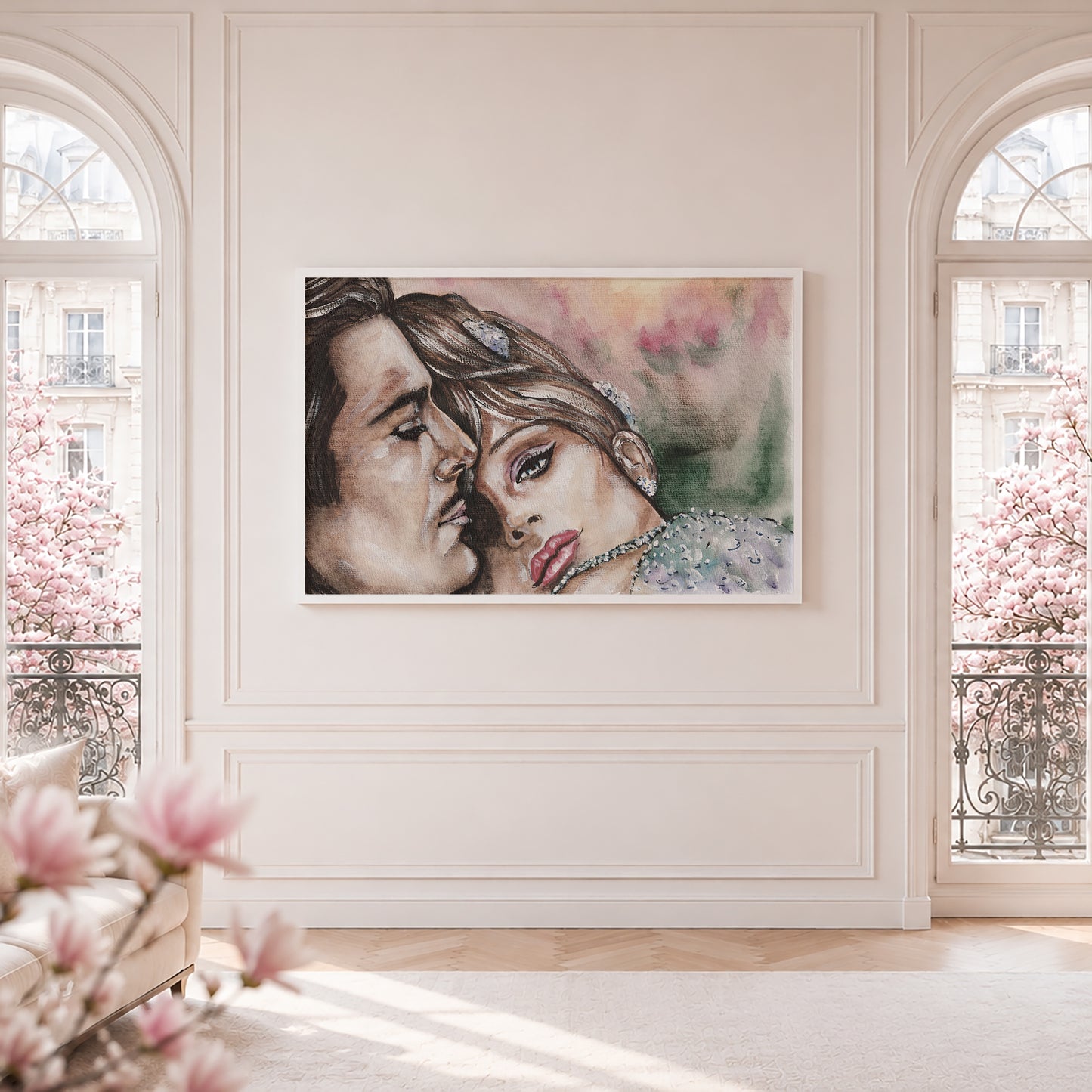 Barbra Streisand and Omar Sharif in Funny Girl  | Framed Fine Art Print