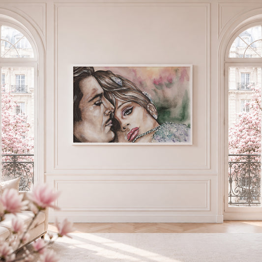Barbra Streisand and Omar Sharif in Funny Girl  | Framed Fine Art Print