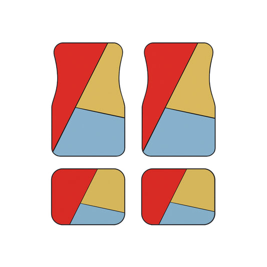 Red, Yellow, Blue, Car Mats (Set of 4)