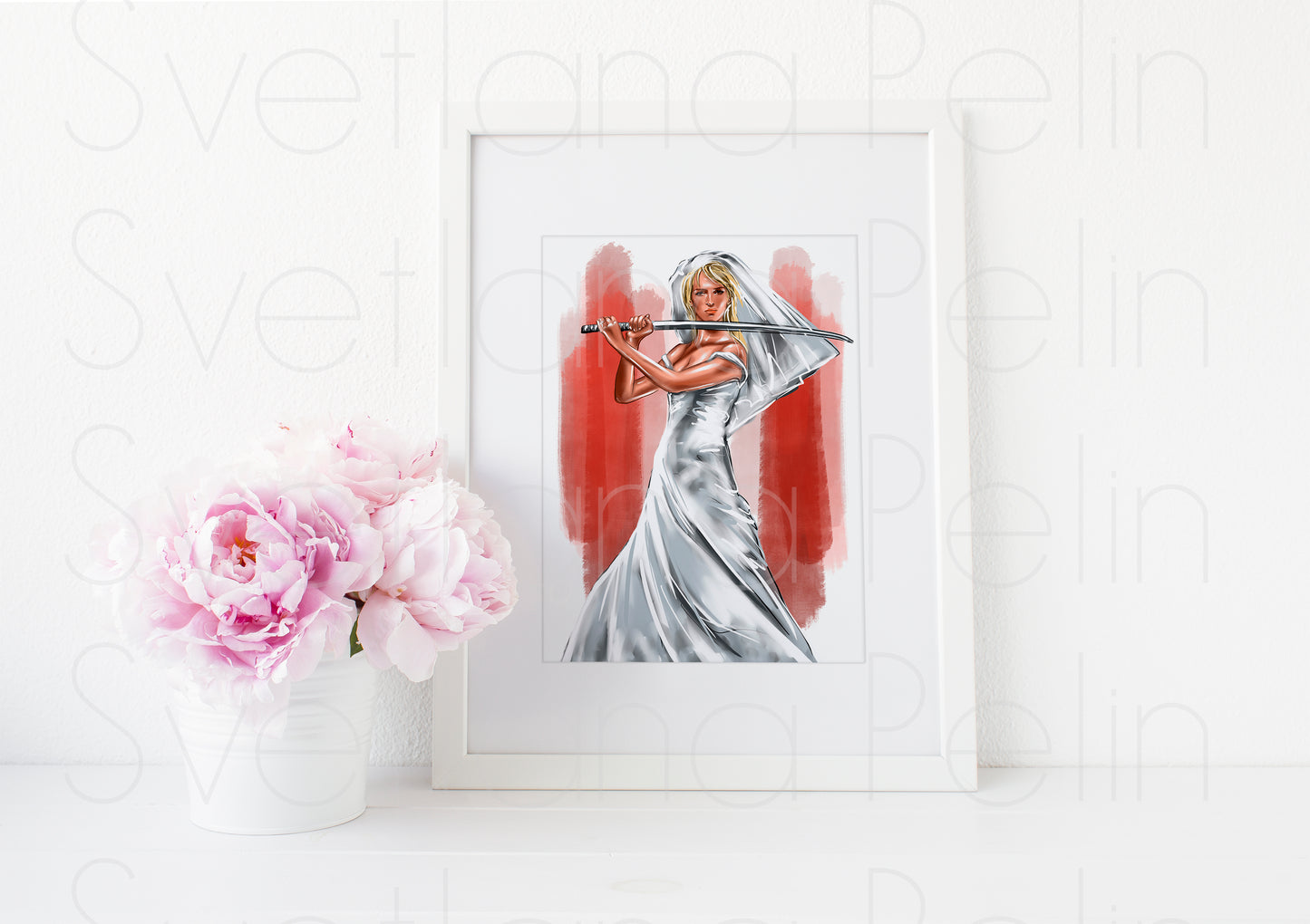 Uma Thurman, Kill Bill, UT, ART PRINT Signed by Artist