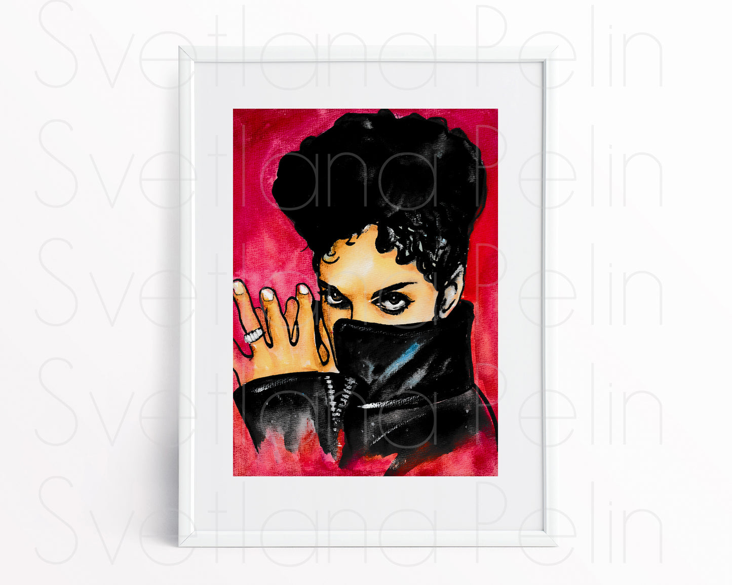 Prince, ORIGINAL Watercolor Painting, Artwork by Svetlana Pelin