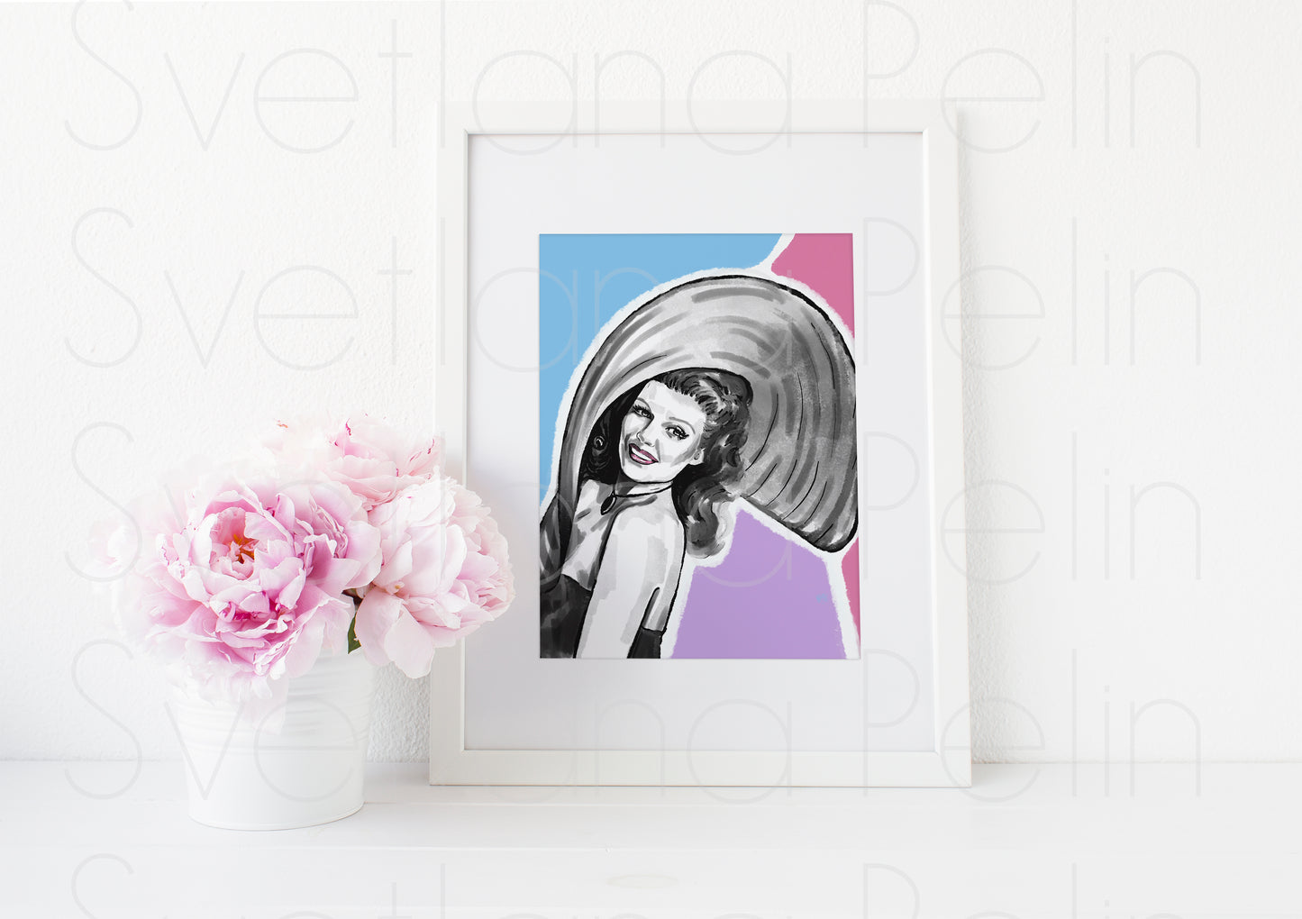 Rita Hayworth, ART PRINT Signed by Artist