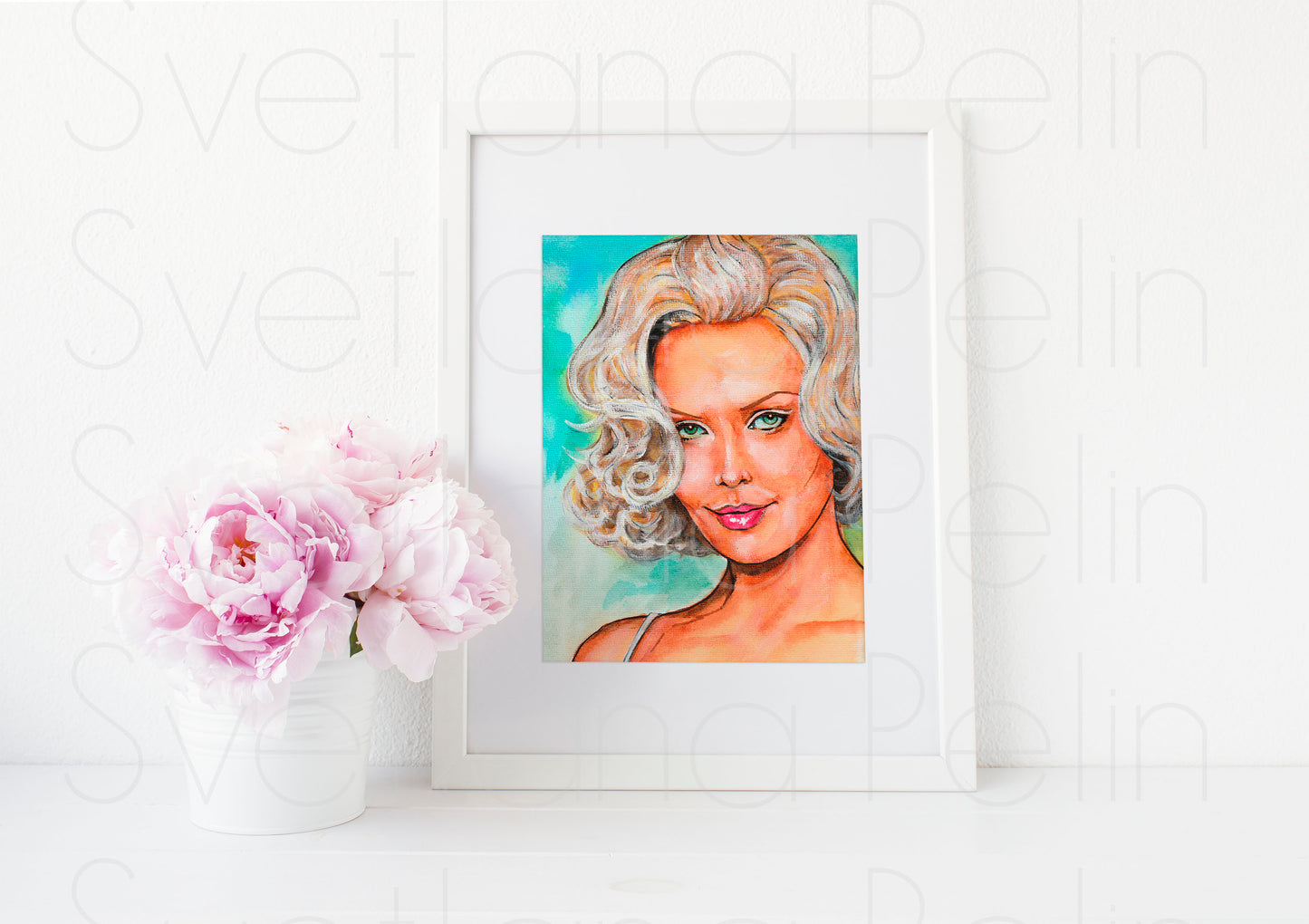 Charlize Theron, ART PRINT Signed by Artist